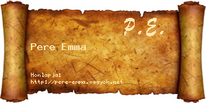 Pere Emma névjegykártya